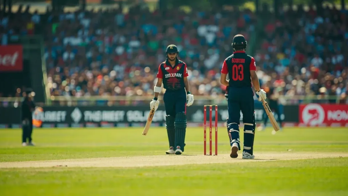 Nepal and Namibia at Sportpark Maarschalkerweerd in Utrecht for their ICC CWC League 2 ODI on 21 July 2026.